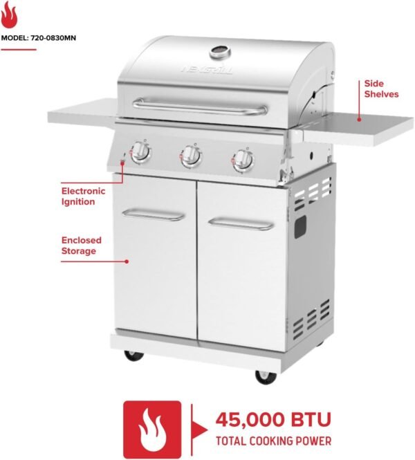 61bM4cVDcL._AC_SL1500_ Nexgrill 3-Burner Propane Gas Grill 720-0830MN Review Perfect for Outdoor BBQs