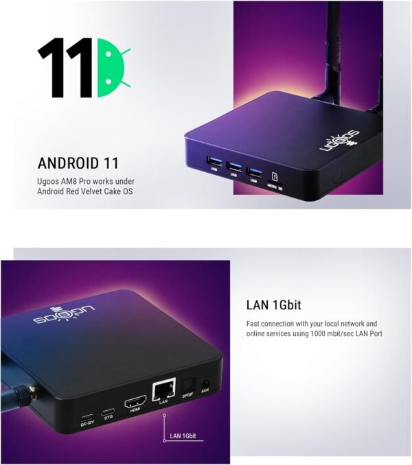 71ApYhztqvL._AC_SL1500_ Ugoos AM8 PRO 8K Android TV Box Review with Amlogic S928X-J Features