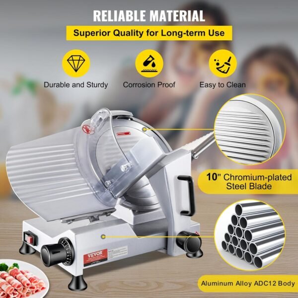 VEVOR Commercial Meat Slicer review 10 inch electric food slicer for home and business