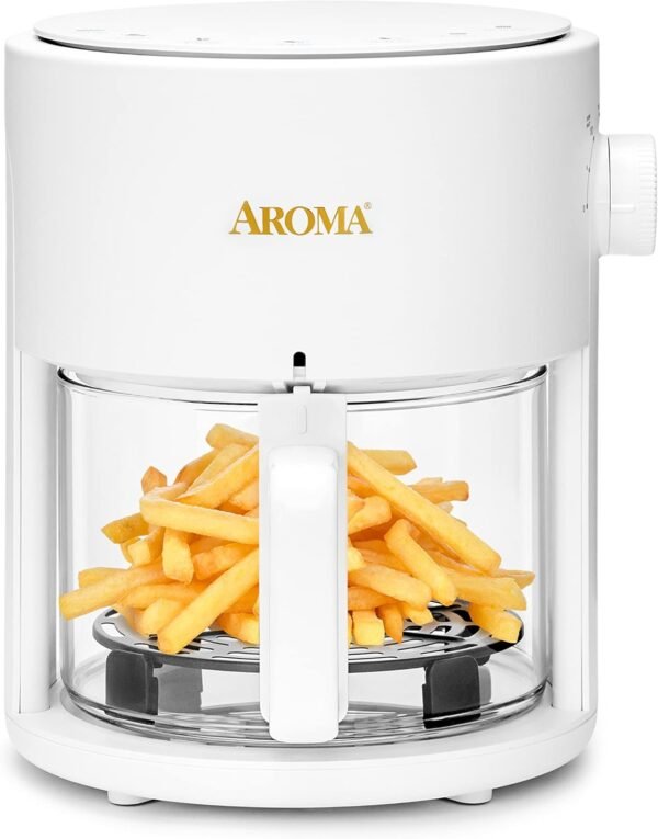 AROMA Glass Air Fryer AAF-360 Review Small Convection Oven with 360Crispy Technology
