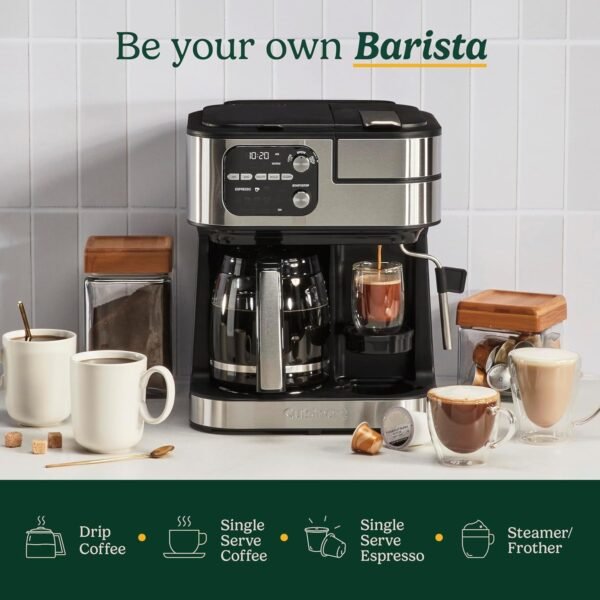 81YXZ4EKYcL._AC_SL1500_ Cuisinart Coffee Center Barista Bar 4-in-1 Coffee Maker review for versatile brewing options